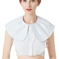 thumbnail image 1 of SUTENGDA Faux Col Détachable Demi-Chemise Blouse Faux Col de Poupée Design à Volants pour Femmes Filles, 1 of 7