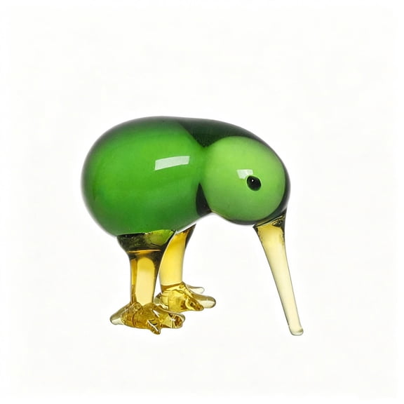 Hand Blown Glass Bird Figurine - Art Glass Ornament for Home Decor Collectible