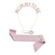 thumbnail image 5 of Conjunto de banda para futura mamá, banda de satén decorativa, tiara, banda para futura mamá para fiesta de baby shower Rosa, 5 of 9