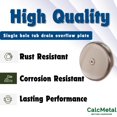 thumbnail image 4 of Placa de rebose para desagüe de bañera CalcMetal, níquel satinado, 4 of 7