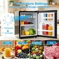 thumbnail image 6 of Costway 1.7 Cu.Ft Mini Fridge with Chiller Compartment, Adjustable Thermostat, Low Noise Black, 6 of 10