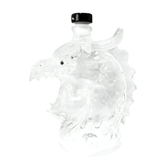 ACDANC Dragon Head Whiskey Decanter Bottle, Premium Glass Art Statue Liquor Container, Gift for Men Boyfriend Father'S Day Wedding Event