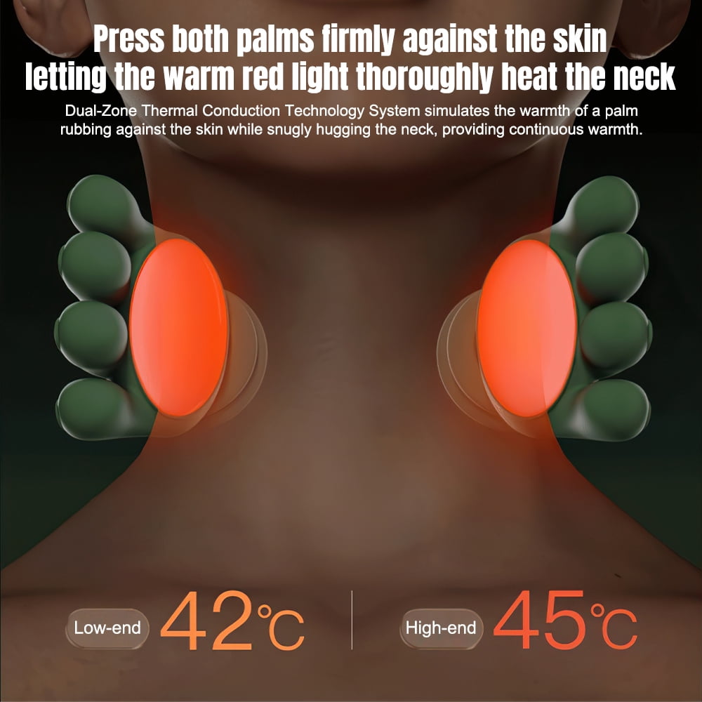 Shoulder and Neck Massager, Welan Neck Massager with Fingers, 4D Kneading Massage(Green)