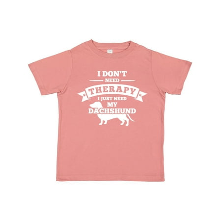

Inktastic No Therapy Dachshund Gift Toddler Boy or Toddler Girl T-Shirt