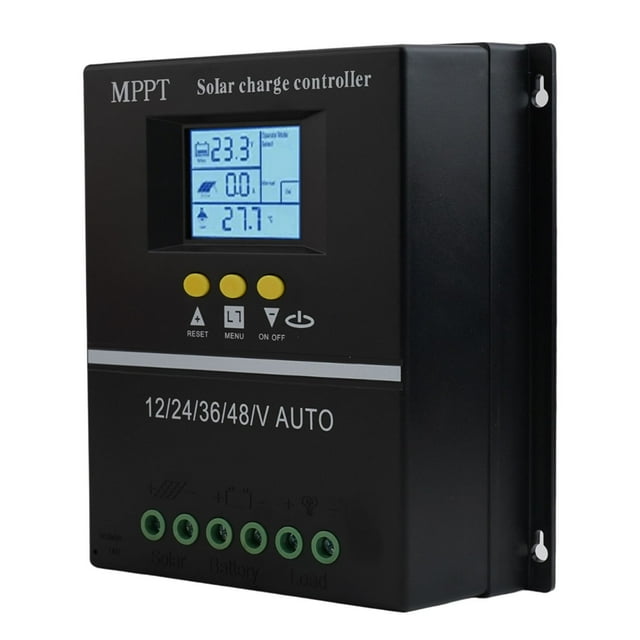 Chendee Contrôleur de Charge Solaire 100A MPT 12V/24V/36V/48V Régulateur de Batterie à Écran Lcd, 60a