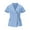 Light Blue, variant on Scrubs Top for Women Soft V-Neck Wrap Open Front Scrub Tops Stretchy Medical Uniform Short Sleeve Side Tie Shirts