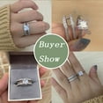 thumbnail image 4 of Wuziwen Princess 925 Sterling Silver Ring Enhancer for Women Cubic Zirconia Wedding Band Size 7, 4 of 8