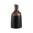 thumbnail image 7 of Milo Kande Carafe Modern Two Tone Tabletop Vase - Black and Walnut - Small, 7 of 7