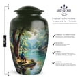 thumbnail image 2 of Fishing Man Urns For Adult Ashes Women And Men - Blue Cremation Urns For Mom Ashes - 1 Large Small Urn For Ash Adult Female 10 Inch, 4 Keepsake Set - Green Urn For Brother And Sister, 2 of 7