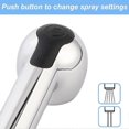 thumbnail image 3 of Pull-Out Sink Sprayer Head Replacement for Kitchen Faucet, 2-Function Chrome Spray Head with G1/2 Connector, 3 of 5