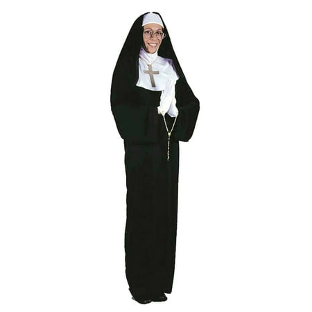Black and White Mother Superior Nun Women Adult Halloween Costume - Plus