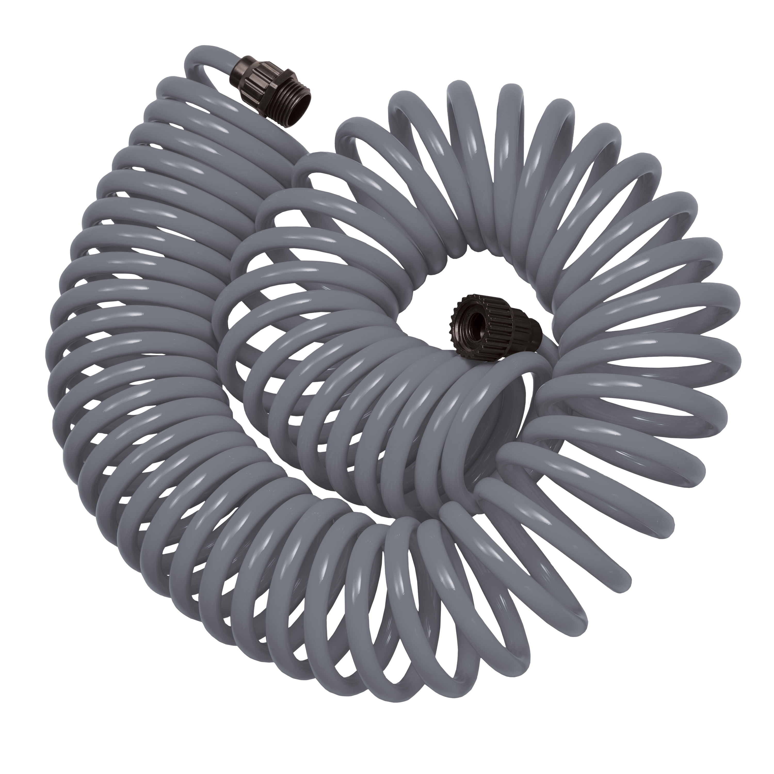 Orbit 50' Gray Coil Hose w/8-Pattern Plastic Nozzle