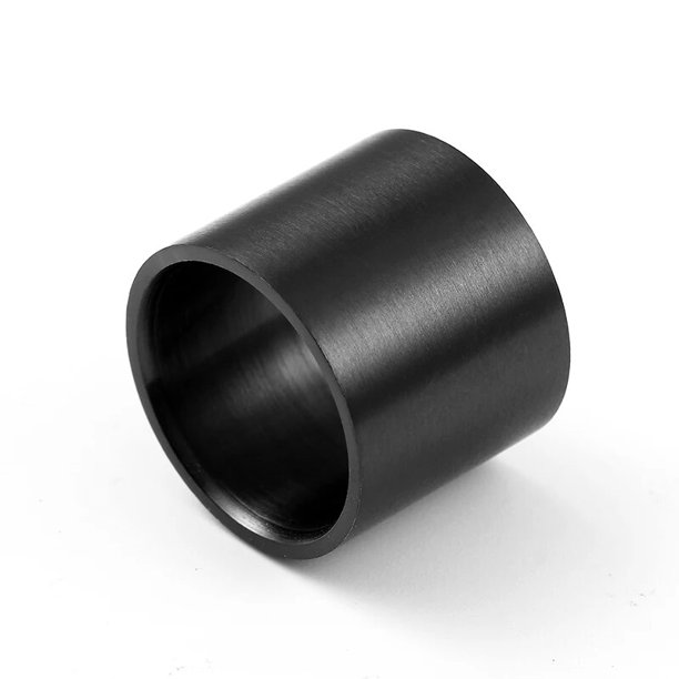 Anillo de titanio de Color plateado opaco para hombres, foto personalizada, anillo personalizado, anillo grabado, 18mm