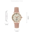thumbnail image 3 of Yungyresw Women's Classic Quartz Watch Easy Read Round Dial Leather Strap Wristwatch Classic Vintage Style Fashion Watches Black, 3 of 3