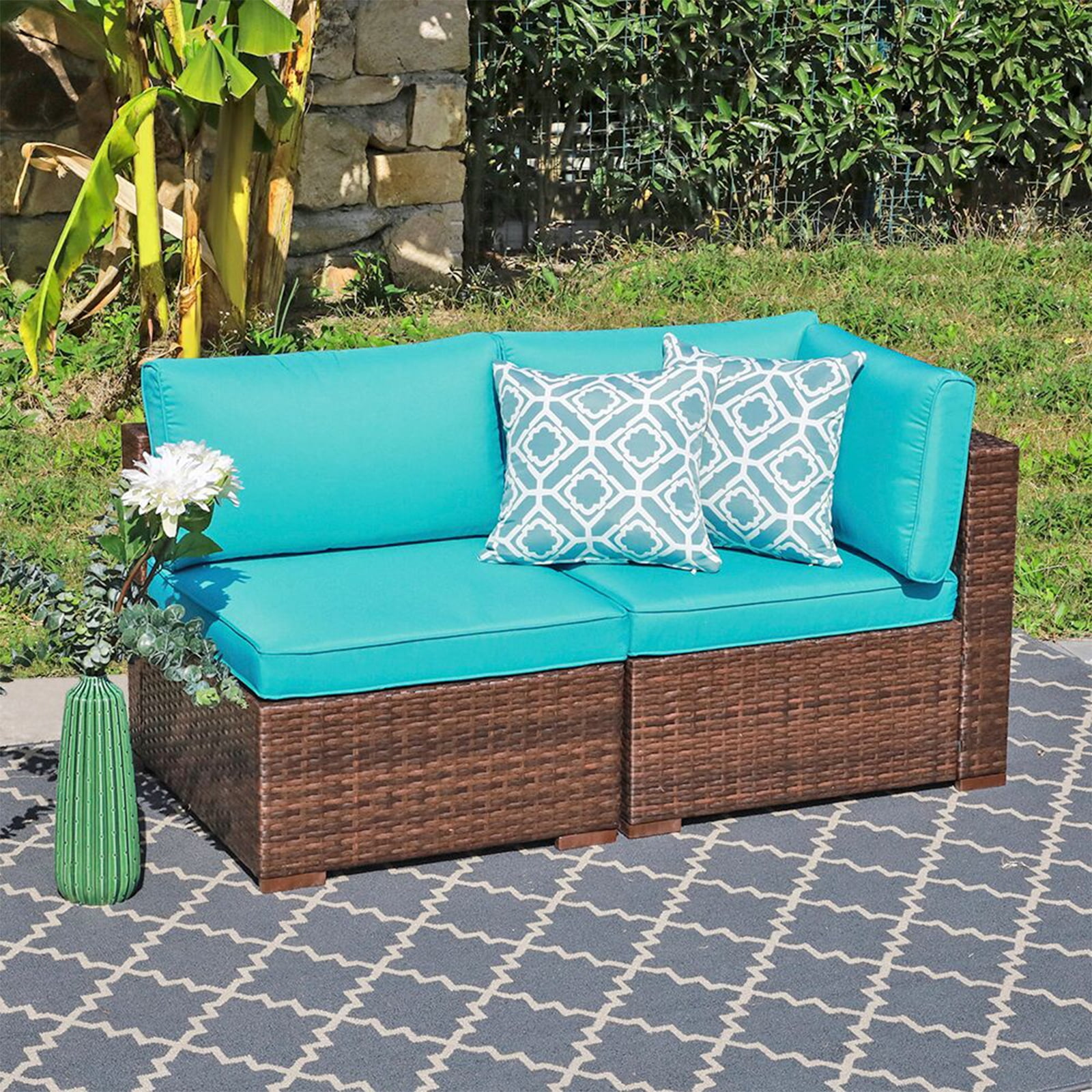 OC OrangeCasual Patio Furniture Set, Outdoor Sectional Armchair