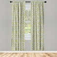 thumbnail image 5 of Ambesonne Leaf Window Curtains, Repetitive Autumnal Leaves, Each 28" W x 63" L, Mustard Sage Green, 5 of 5