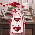 thumbnail image 1 of Boovnll Valentines Day Table Runner, 13x71" Valentine's Day Printing Table Runner, Valentines Table Runner for Holiday Kitchen Dining Table, Party Decor, Valentines Day Decorations, 1 of 8