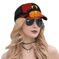 thumbnail image 5 of Disketp Halloween Pumpkin Print Trucker Hat Men Women - Mesh Baseball SnapBack Cap, 5 of 7