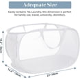 thumbnail image 3 of HEETLY 76L Collapsible Laundry Basket, Pop Up Mesh Laundry Hamper with Handles, Reinforced Steel Ring & Upgraded Durable Material, Foldable Laundry Basket for Dorm Travel Bathroom, 3 of 7
