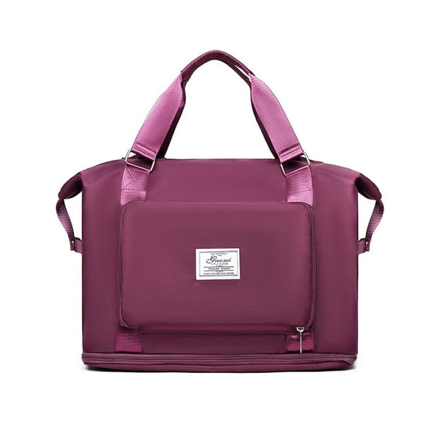 Bolso de viaje plegable multigestos - 20-35L de separación húmeda/seca, compartimento impermeable para zapatos, bolsa extensible para gimnasio, deportes y equipaje