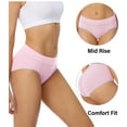 thumbnail image 3 of wirarpa Women's Cotton Underwear Mid Waisted Stretch Briefs 5 Pack Sizes 5-10, 3 of 6