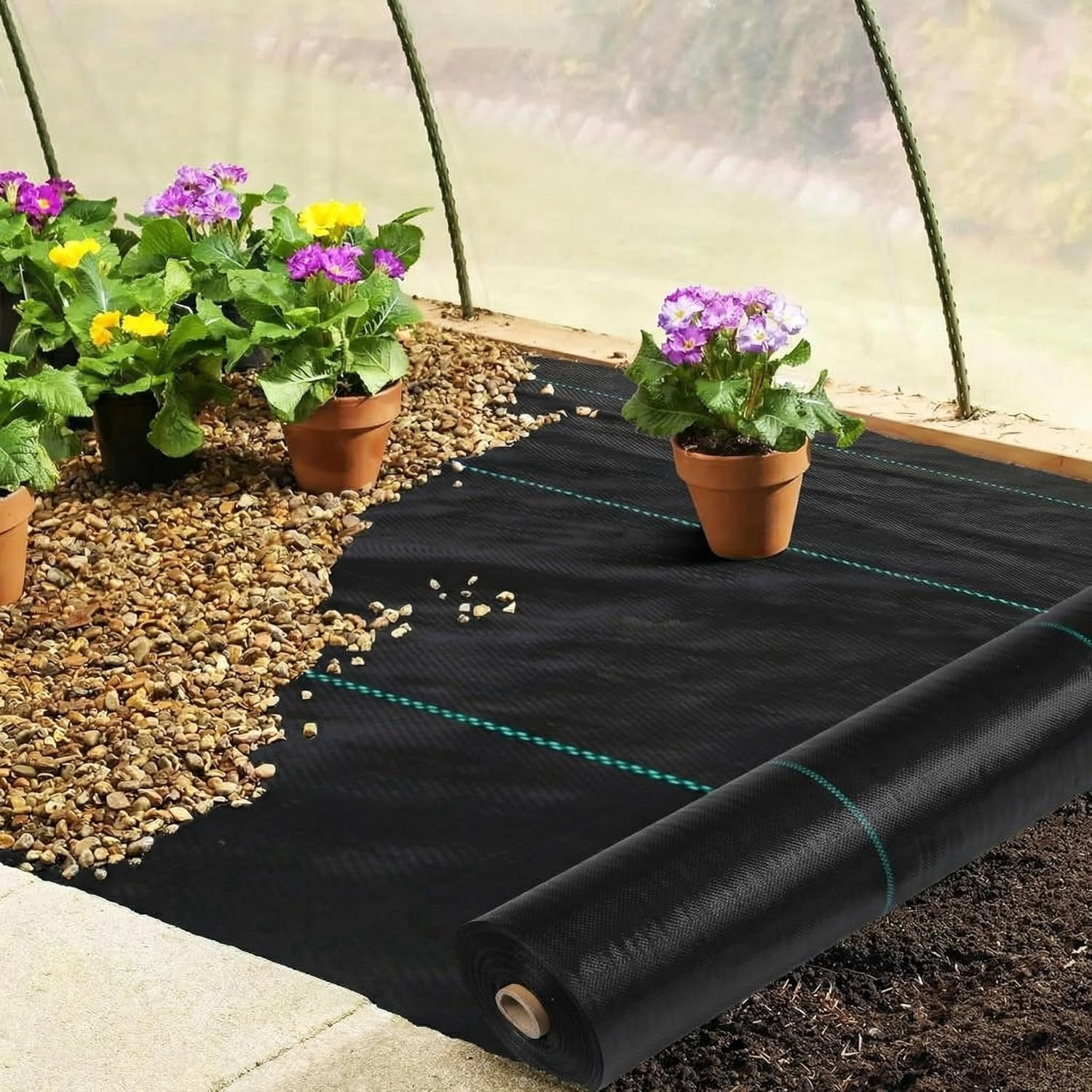 Riedhoff Weed Barrier Fabric 6' x 600', 3.2 oz, Black
