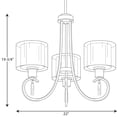 thumbnail image 2 of Progress Lighting, Invite Collection, 3-Light Chandelier, Antique Bronze, Sheer Mylar Shade, 2 of 2