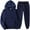 Navy, variant on Brondbend Women's Sweatsuit Outfits Track Suits for Women Set Long Sleeved Hooded Solid Pocket Sweatshirt with Elastic Waist Sweatpant Outfits Loose Fall Winter Athletic Set,Blue