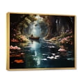 thumbnail image 2 of Designart "Earth-toned Dreamlike Passage" Canals Floater Framed Canvas Print, 2 of 7