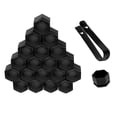 thumbnail image 1 of kurtrusly 20Pcs Car Wheel Nut Caps Auto Hub Screw Cover Thread Design Dust-Proof Bolt Rims Exterior Decoration High Fixation with a Clip 21mm Black, 1 of 8
