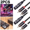 thumbnail image 1 of Cable Audio XLR A Doble RCA Adaptador Estéreo Antiblindaje (1m), 1 of 5