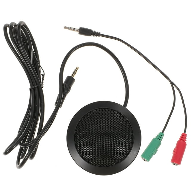 Microphone de Conférence 3,5 mm Omnidirectionnel pour Ordinateur Portable et Bureau pour l'Enregistrement