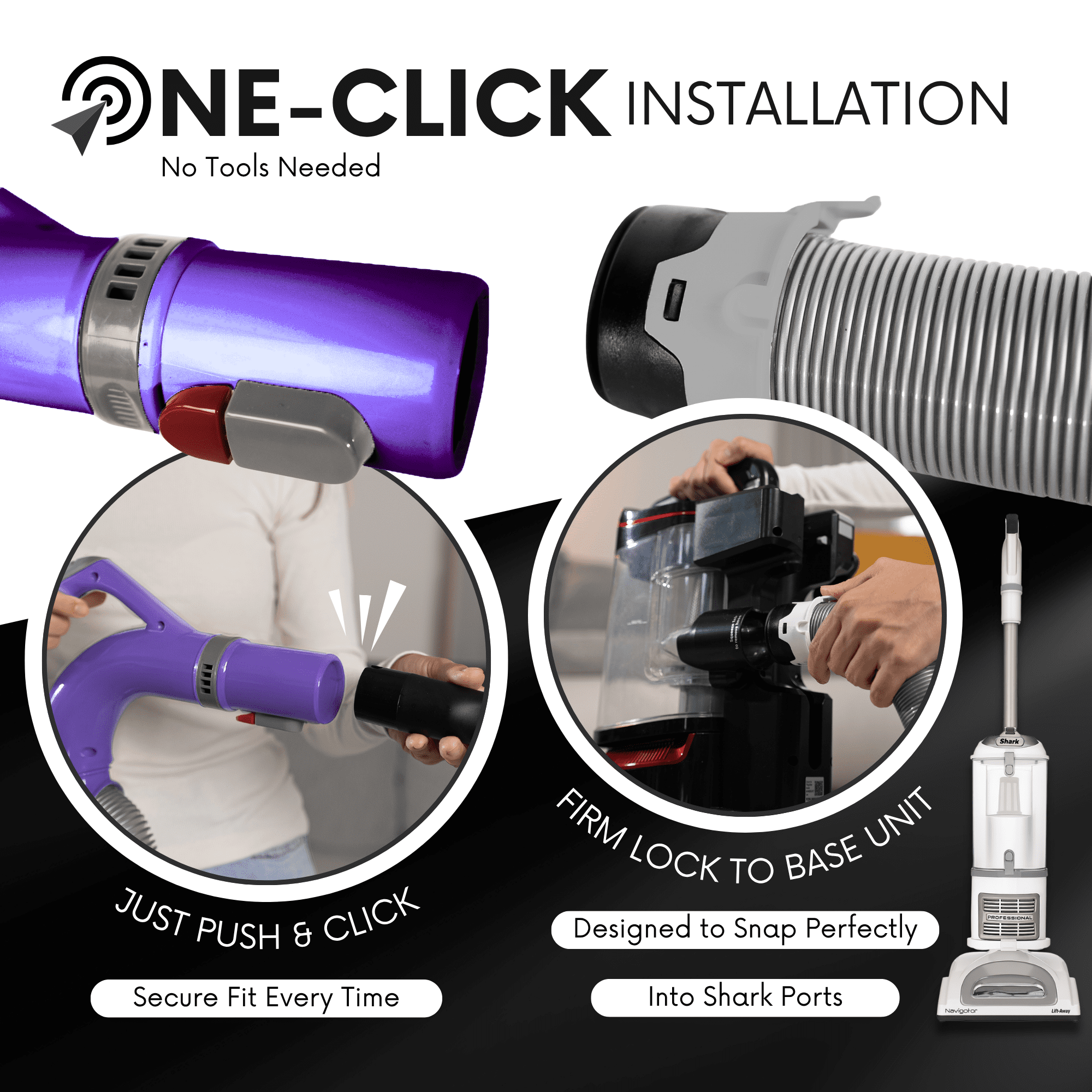 Upgraded OEM Selgo Replacement Hose Handle for Shark Rotator Lift-Away Vacuum Purple Works Great for NV350, NV351 NV352 NV353 NV354C NV354Q (NV360 NV360K Blue NV391 Red UV550 Gray) Replaces # 113FFJ