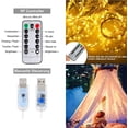 thumbnail image 4 of Cortina de luz LED de 3m x 3m, 300 LED, USB, resistente al agua, 8 modos, luz blanca cálida oso de fresa Electrónica, 4 of 5