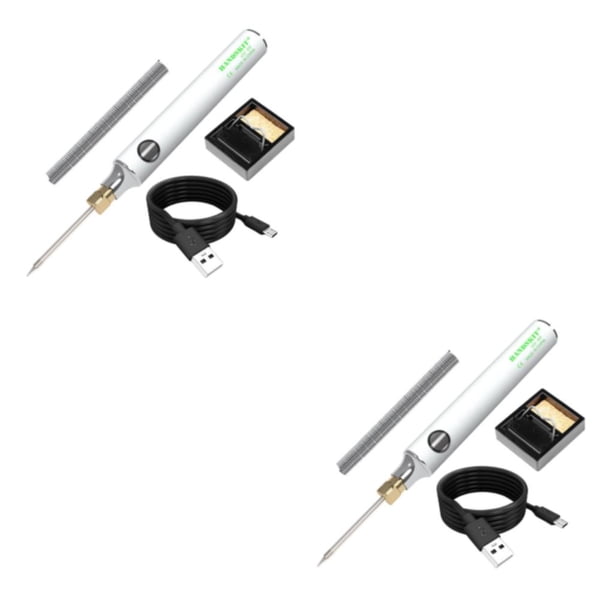 Riwesomey Portable Electric Soldering Iron USB Adjustable Tools Temperature Repair Tipo 1 2piezas