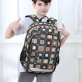 thumbnail image 6 of FORMRS Unisex School Backpack 17" Student Travel Bag with Laptop Compartment, Square Harmony, 6 of 7