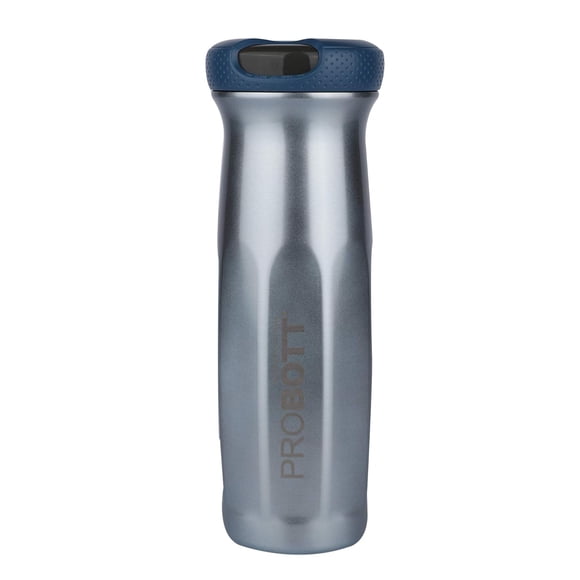 Swipe Vacuum Insulated Stainless Steel Water Bottle - 600ml, Blue | Hot & Cold Double Walled Flask Bottle - Ideal For Sports, Office, Travel, Gym | Easy To Carry, Leak Proof, Wide Mouth