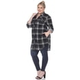 thumbnail image 3 of White Mark Women's Plus Size Windowpane Plaid Tunic Top, 3 of 5