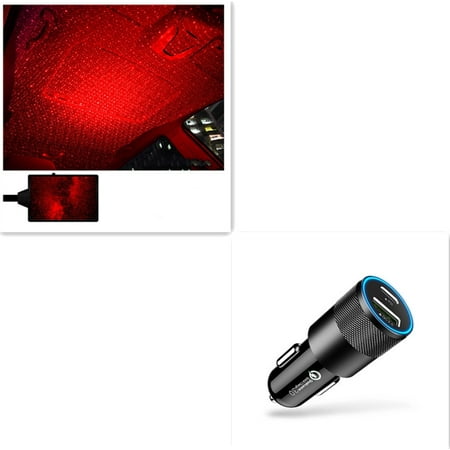 

Star Light Projector Party Lights USB LED Light Interior Lighting LED Interior Car Lights Starry Sky Galaxy Night Lights Red set