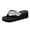 Silver, variant on Women Wedge Flip Flops Walking Sandals Comfortable Platform Thong Slippers Non Slip High Heels Comfortable Cushion Summer Beach Shoes Gold Size 7.5