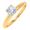 Yellow, variant on 0.2 Carat Prong Set Solitaire Diamond Engagement Ring Band in 14K Rose Gold (Ring Size 8)