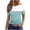 Green, variant on Blouses for Women Dressy Casual Crew Neck Short Sleeve Work Shirts Loose Fit Summer Tops