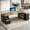 Natural Wood Black, variant on Fnova 85" L-Shaped Executive Desk with Storage Drawers, Modern Office Desk with Adjustable Shelves & File Cabinet, Extra Long Corner Computer Desk for Home Office