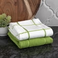 thumbnail image 6 of T-fal Solid & Checked Parquet Kitchen Towels, 2-Pack, Green, 6 of 7