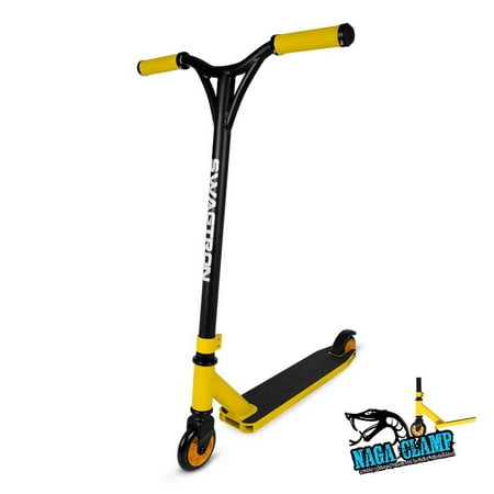 SWAGTRON Stunt/Freestyle Scooter for Beginners/Amatures BMX & Advanced Riders - Kids or Adults - Custom Scooter Supports up to 260 (Best T Bars For Scooters)