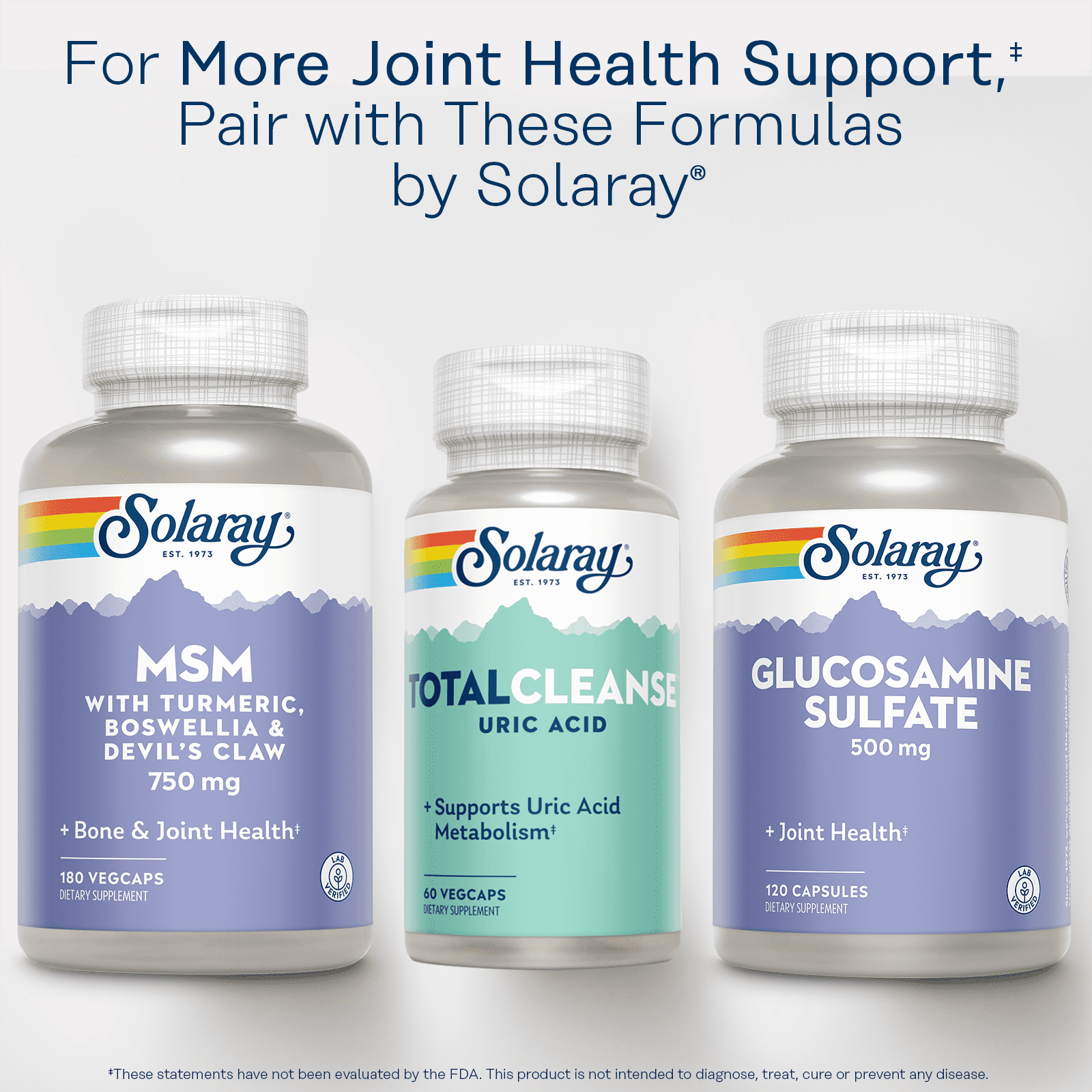 Solaray Total Cleanse Uric Acid | Tart Cherry, Bromelain, Quercetin and More | Joint Comfort Support | Vegan | 60 Caps