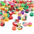 thumbnail image 3 of Qarigey 200 piezas cuentas de arcilla espaciador cuentas sueltas collar pendientes hacer arte artesanía fiesta regalos niños Ropa, zapatos y accesorios Miscelánea Forme de fruits Qarigey AP010153-01, 3 of 6