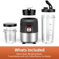 thumbnail image 4 of Plastic Cup of TINANA Personal Drink Mixer Blender, Portable Single Serve Blender for-Smoothies 18 Oz, Shakes, Food Prep, and Frozen Blending, 4 of 5