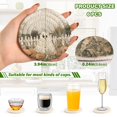 thumbnail image 2 of Yayeee 6 PCS Drink Coasters with Holder Set Woven Absorbent Round Tabletop Hot Pad, Halloween Pumpkin Field, 2 of 7