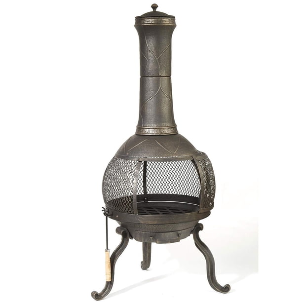 Kay Home Products 30199 Sonora Outdoor Wood Burning Metal Chimenea